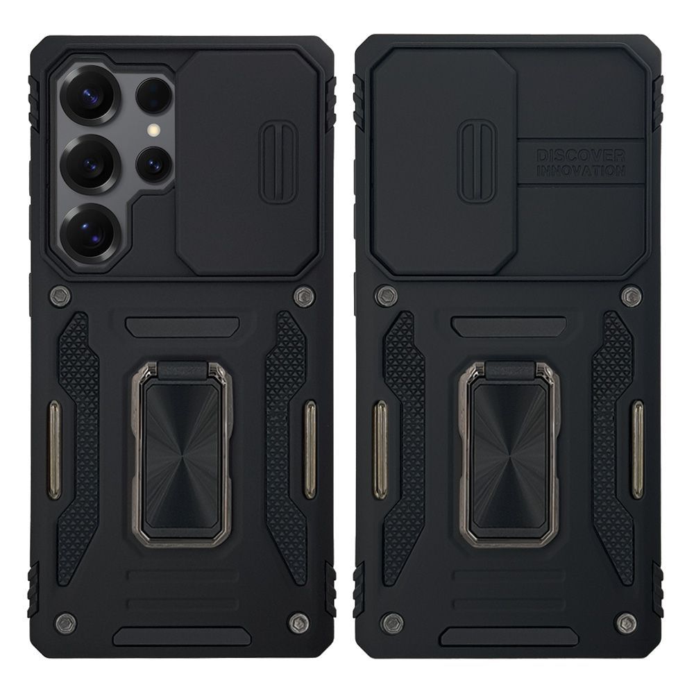 Θήκη Ring Armor CamShield Sonique για Samsung Galaxy S25 Ultra Μαύρο