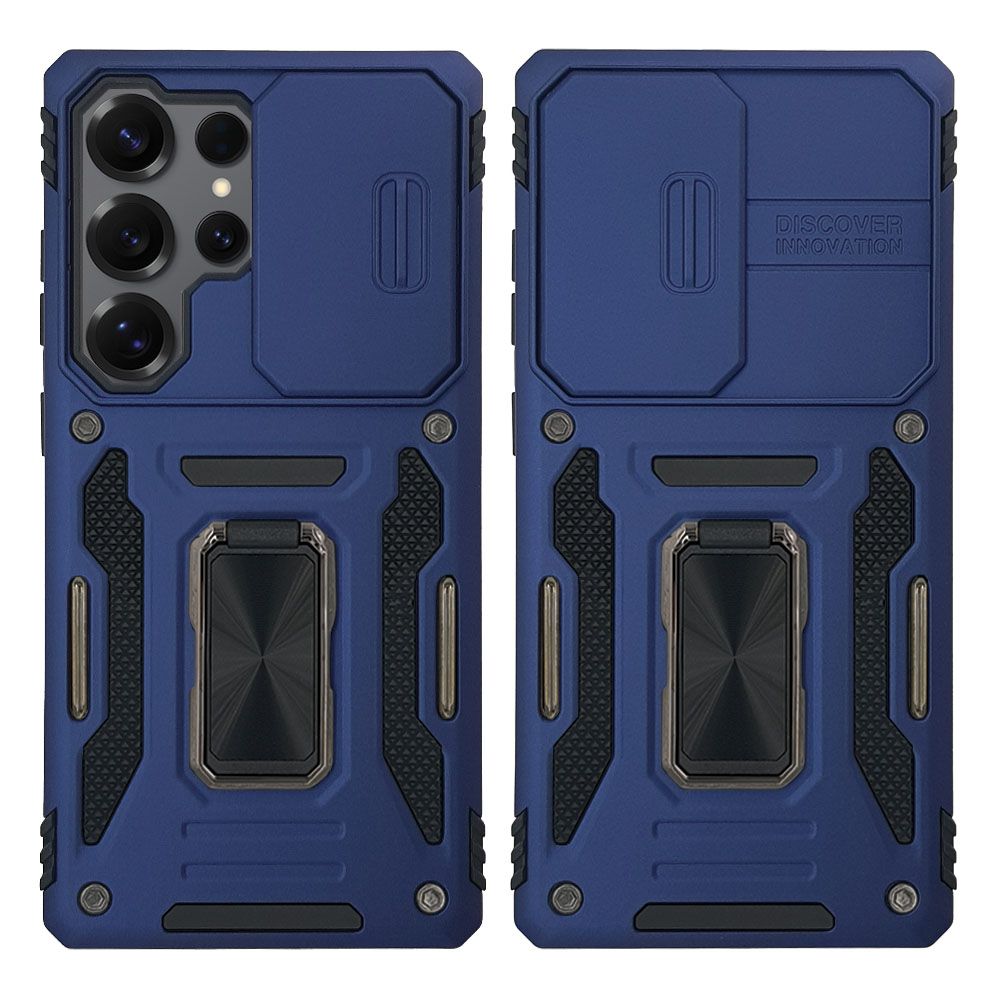 Θήκη Ring Armor CamShield Sonique για Samsung Galaxy S25 Ultra Μπλέ