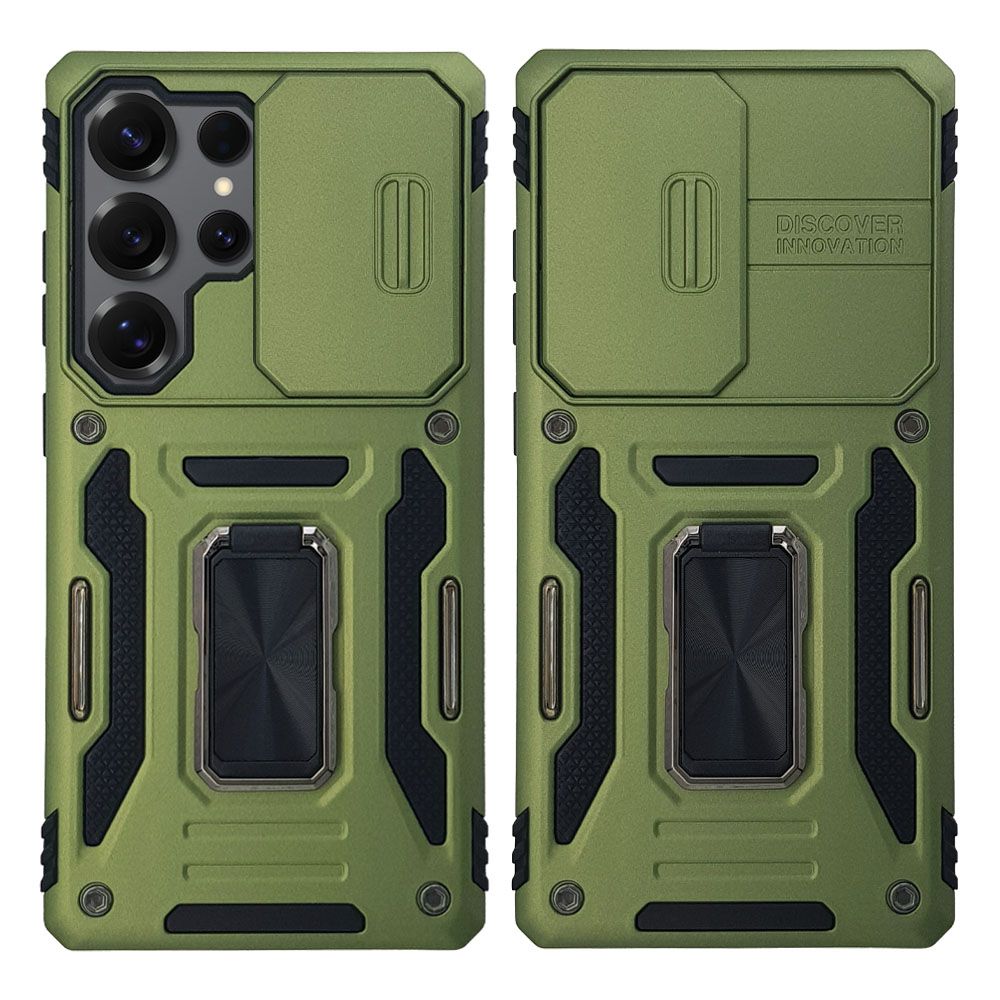 Θήκη Ring Armor CamShield Sonique για Samsung Galaxy S25 Ultra Χακί