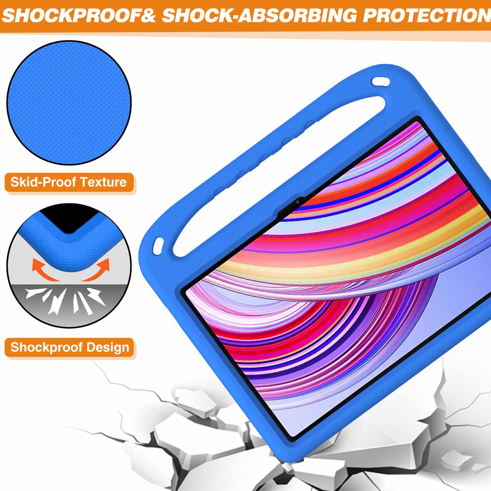 Θήκη Tablet Sonique Jazzy Kidsafe με Χειρολαβή για Xiaomi Redmi Pad Pro 12.1" Μπλέ