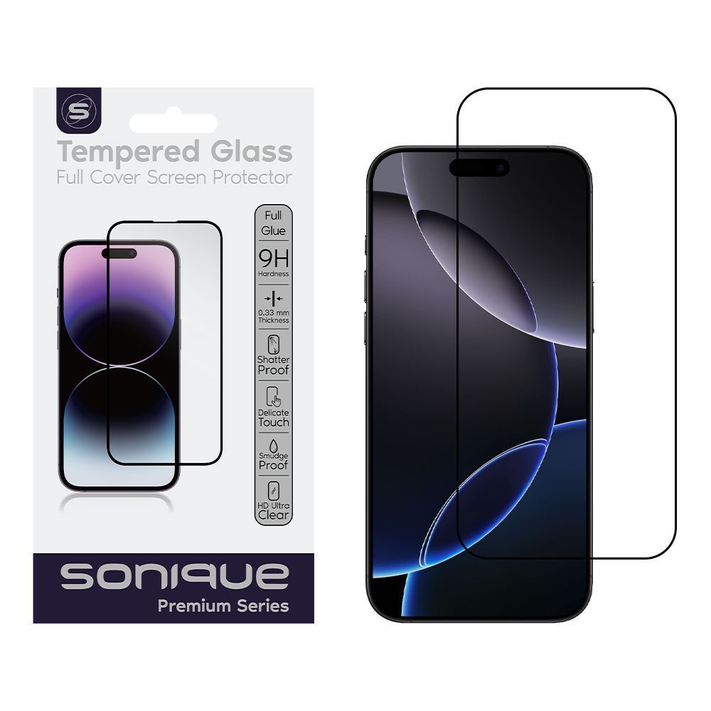 Hardy Glass Sonique Premium Series HD Full Cover 9H Apple iPhone 17 Pro Max / iPhone 18 Pro Max Μαύρο