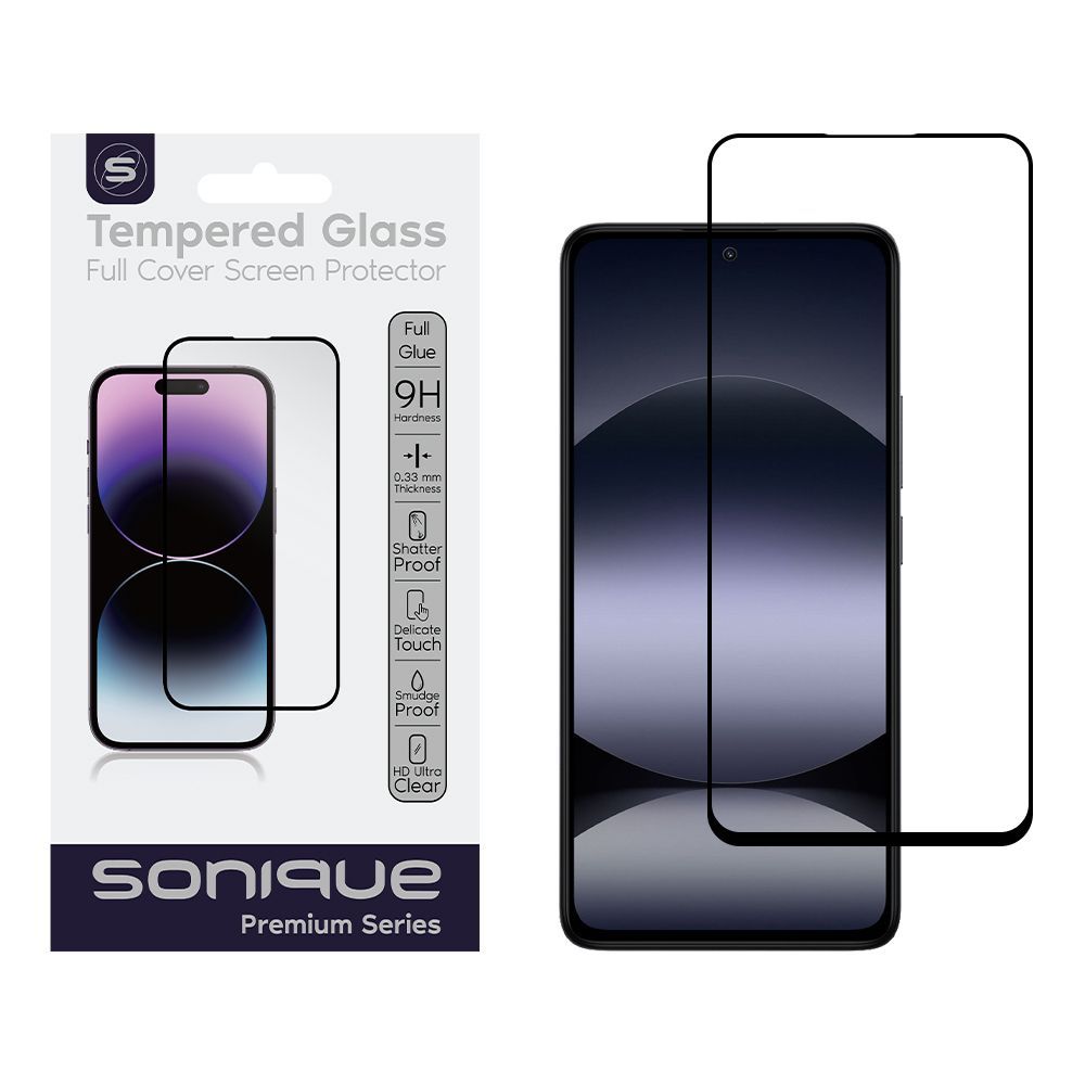 Hardy Glass Sonique Premium Series HD Full Cover 9H Xiaomi Redmi Note 14 4G (164.84mm) Μαύρο
