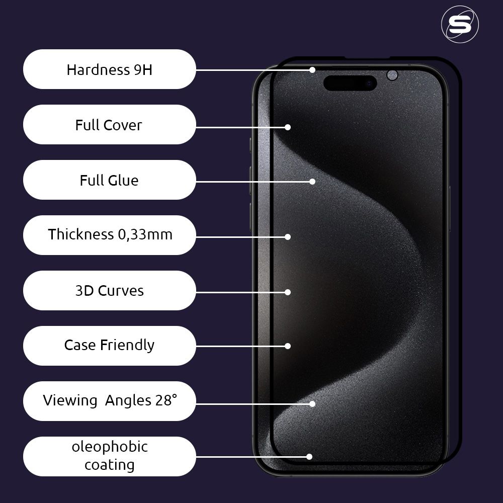 Privacy Glass Sonique Premium Series HD Full Cover 9H Apple iPhone 11 Pro Max / iPhone XS Max Μαύρο