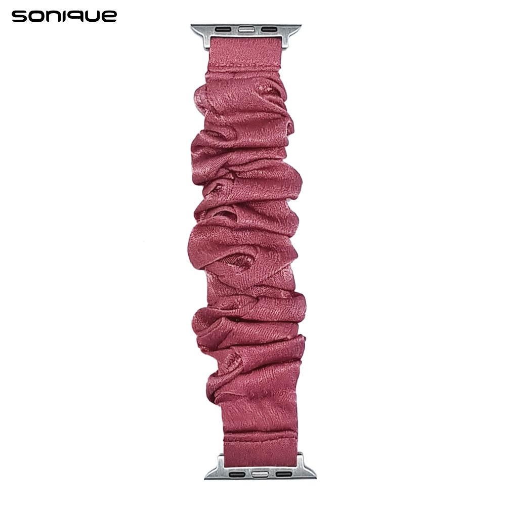 Λουράκι Scruncie Band Sonique για Apple Watch (38/40/41MM) Ροζ Σκούρο