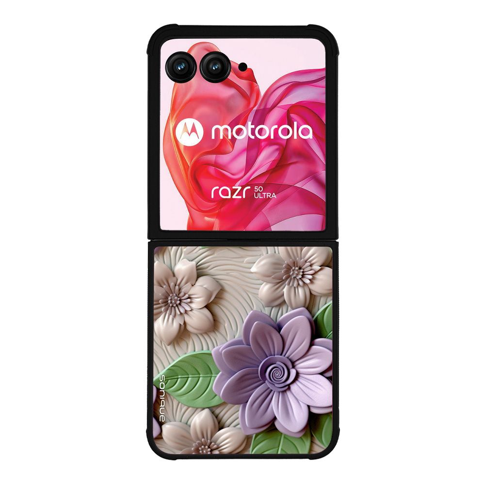 Θήκη Sonique 3D Flower Series για Motorola Motorola Razr 50 Ultra Βιολετί