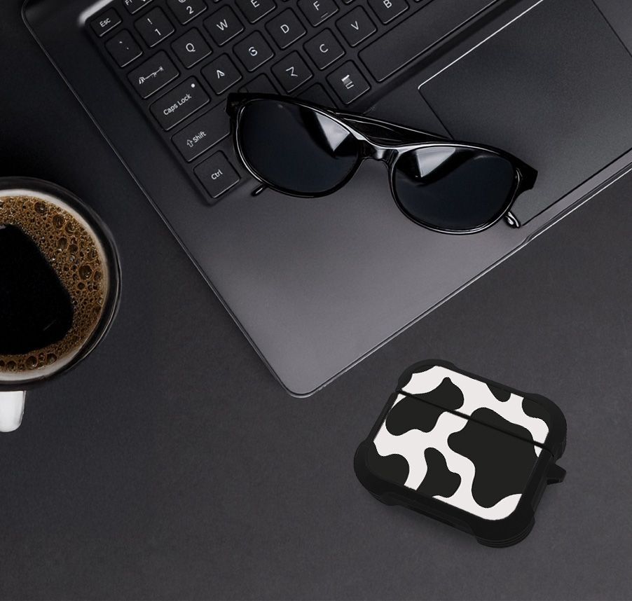 Θήκη Σιλικόνης Sonique Animal Print Series για AirPods Pro / Pro 2 Cow 01