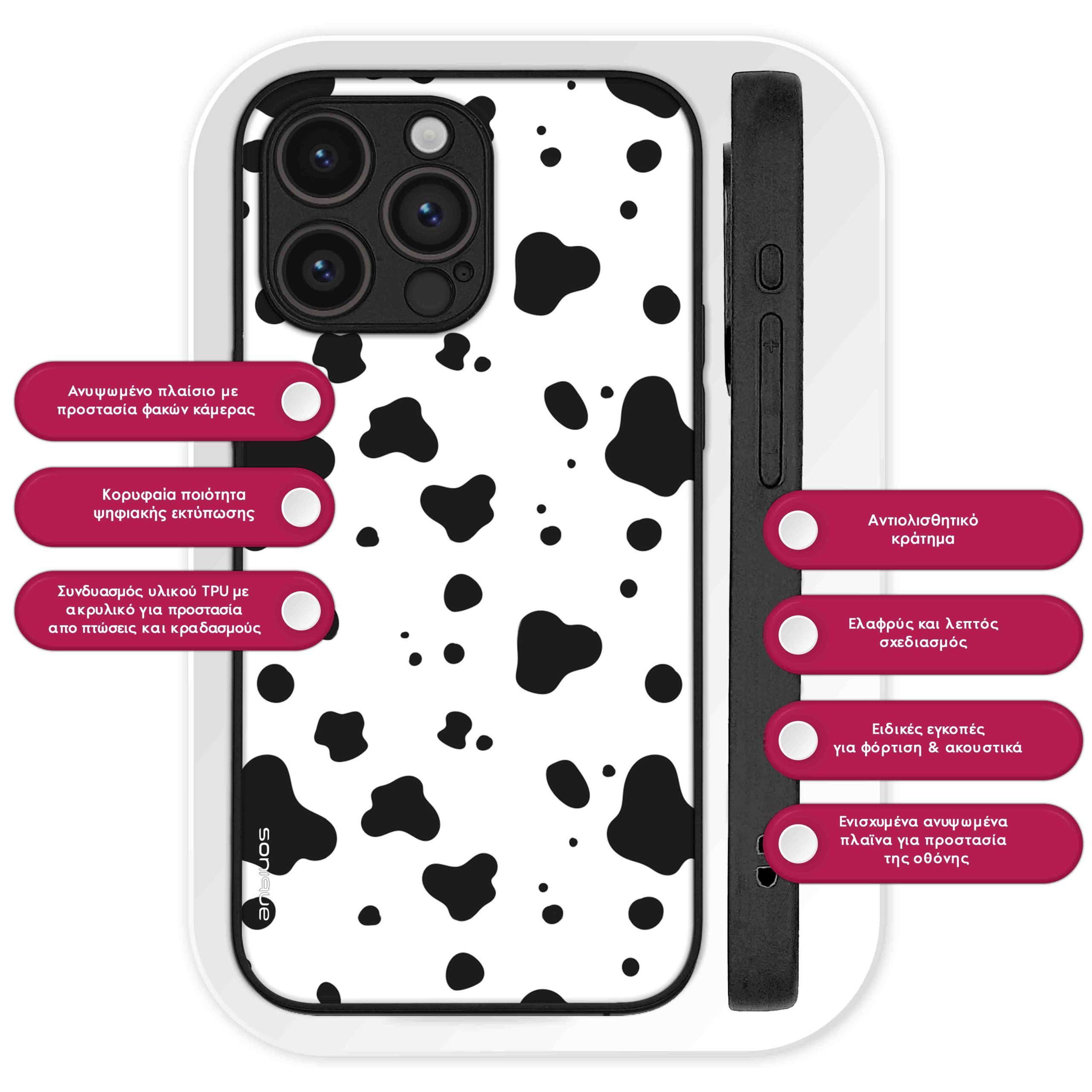 Θήκη Sonique Animal Print Series για Motorola Edge 50 Fusion 5G Dalmatian