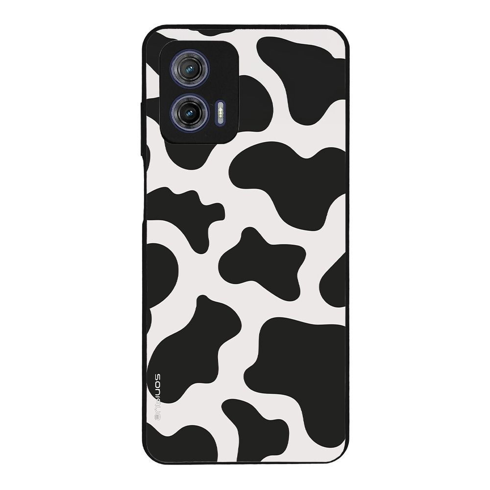 Θήκη Sonique Animal Print Series για Motorola Moto G73 5G Cow 01