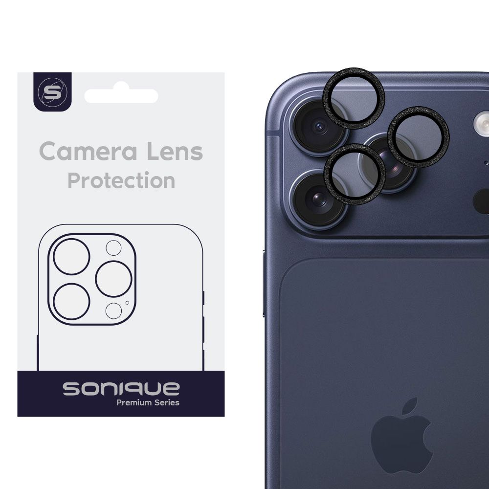 Camera Protection Sonique Glitter Lens Pro Apple iPhone 17 Pro / iPhone 17 Pro Max Black
