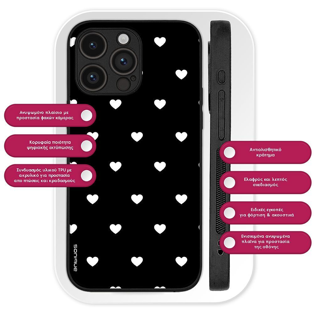 Θήκη Sonique Heart Series για Nothing Phone 3a Μαύρο 02