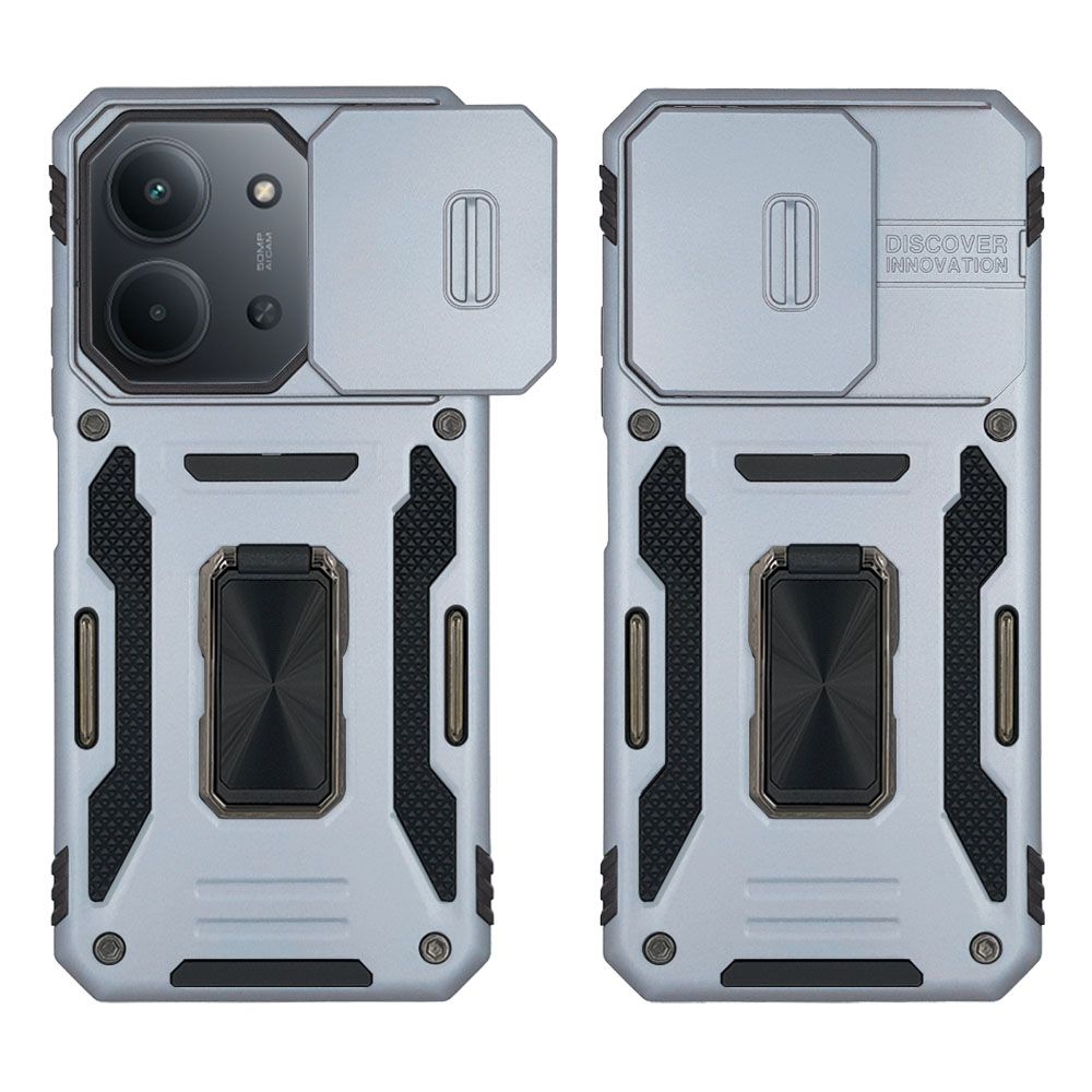 Θήκη Ring Armor CamShield Sonique για Xiaomi Redmi 15C 4G 173mm / Redmi 15C 5G 173mm / Poco C85 4G Γκρι