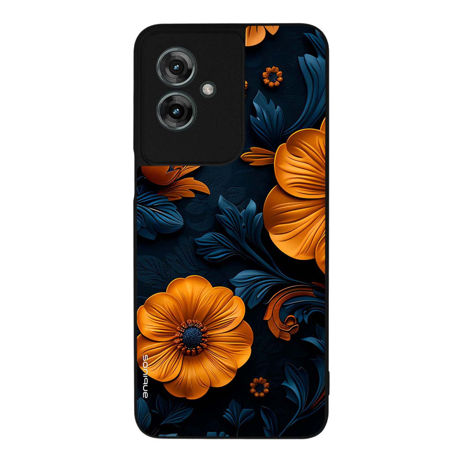 Θήκη Sonique 3D Flower Series για Motorola Moto G55 5G Πορτοκαλί 01