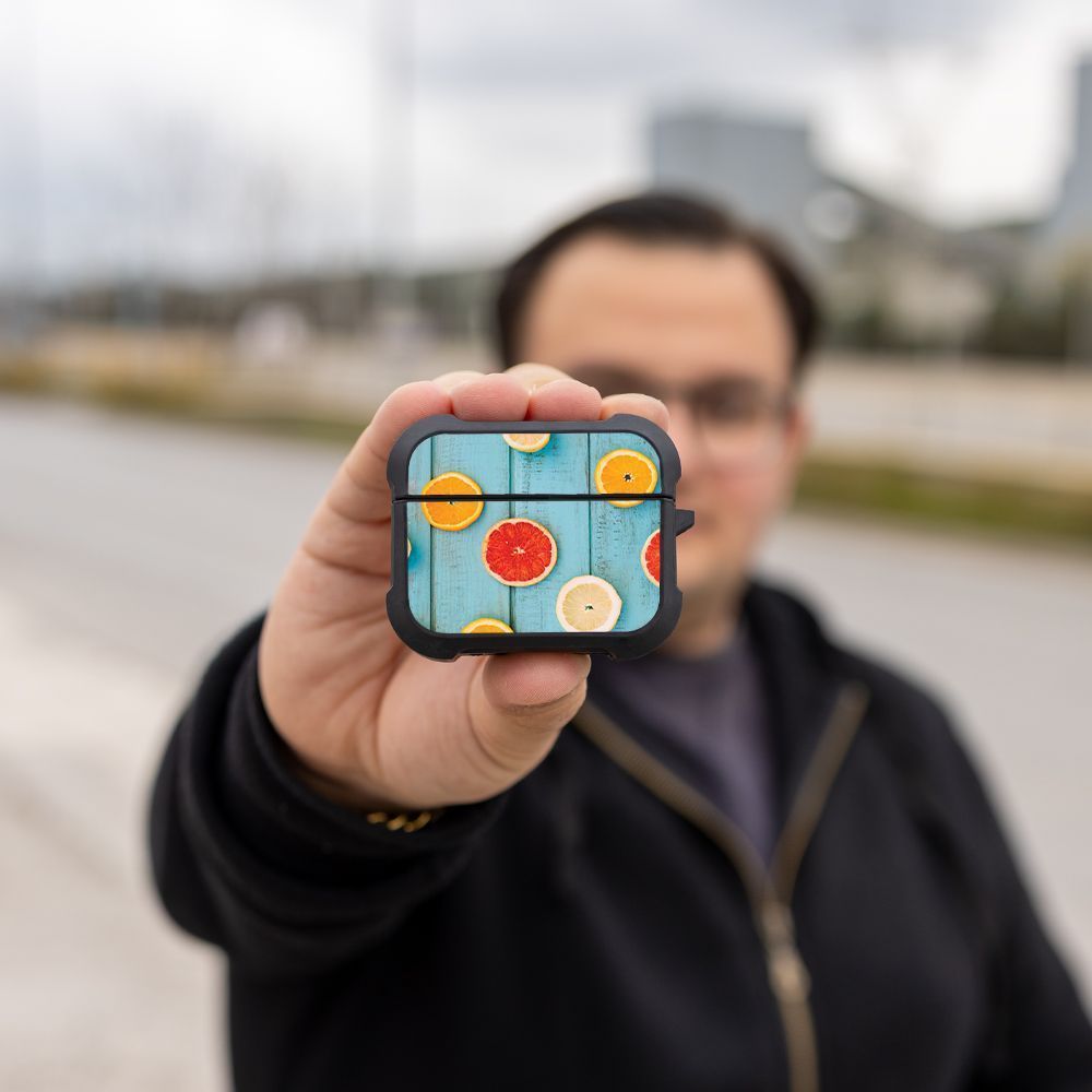 Θήκη Σιλικόνης Sonique Fruit Series για AirPods Pro 3 Γκρέιπφρουτ