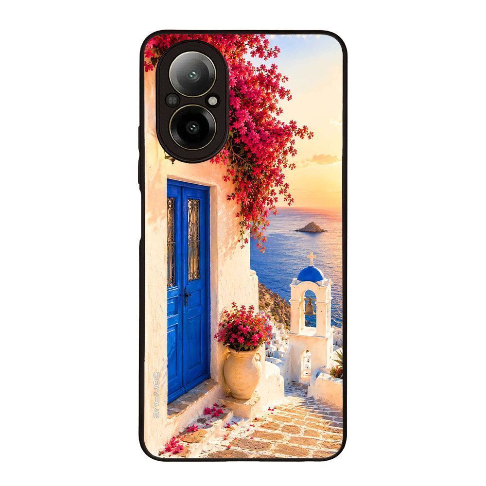 Θήκη Sonique Greek Island Muse Series για Realme C67 4G Ηλιοβασίλεμα Σαντορίνης