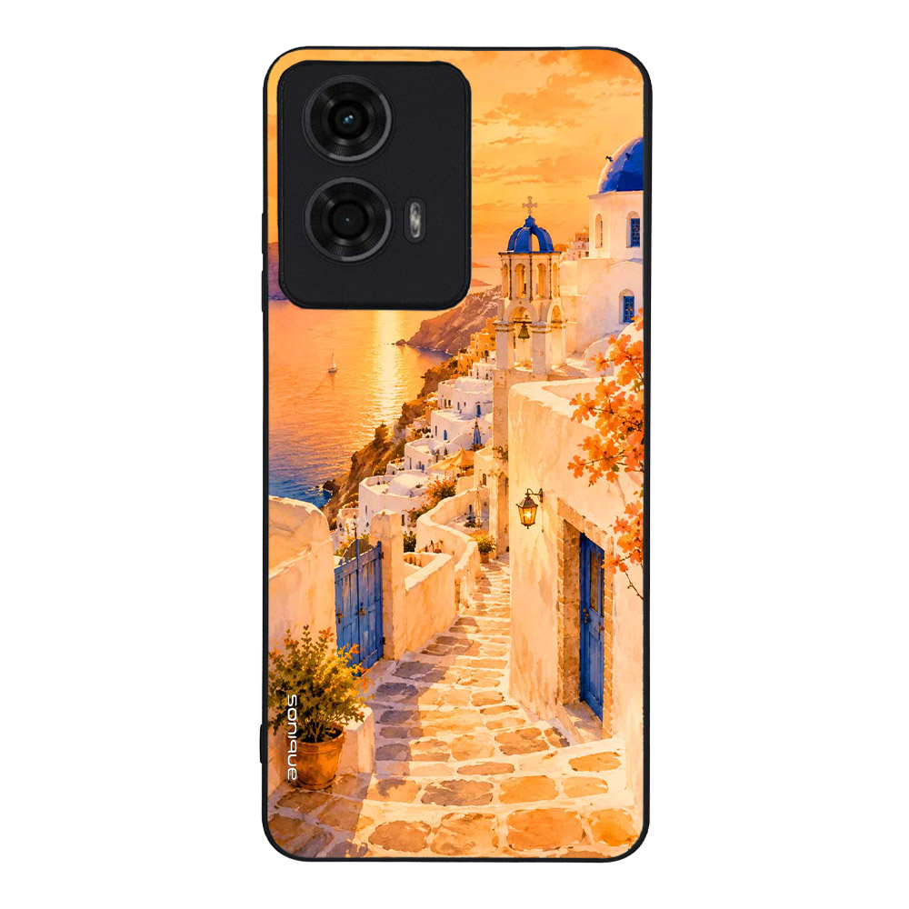 Θήκη Sonique Greek Island Muse Series για Motorola Moto G04 4G / Moto G04s 4G / Moto G24 4G / Moto G24 4G Power / Moto E14 4G Ηλιοβασίλεμα στην Οία