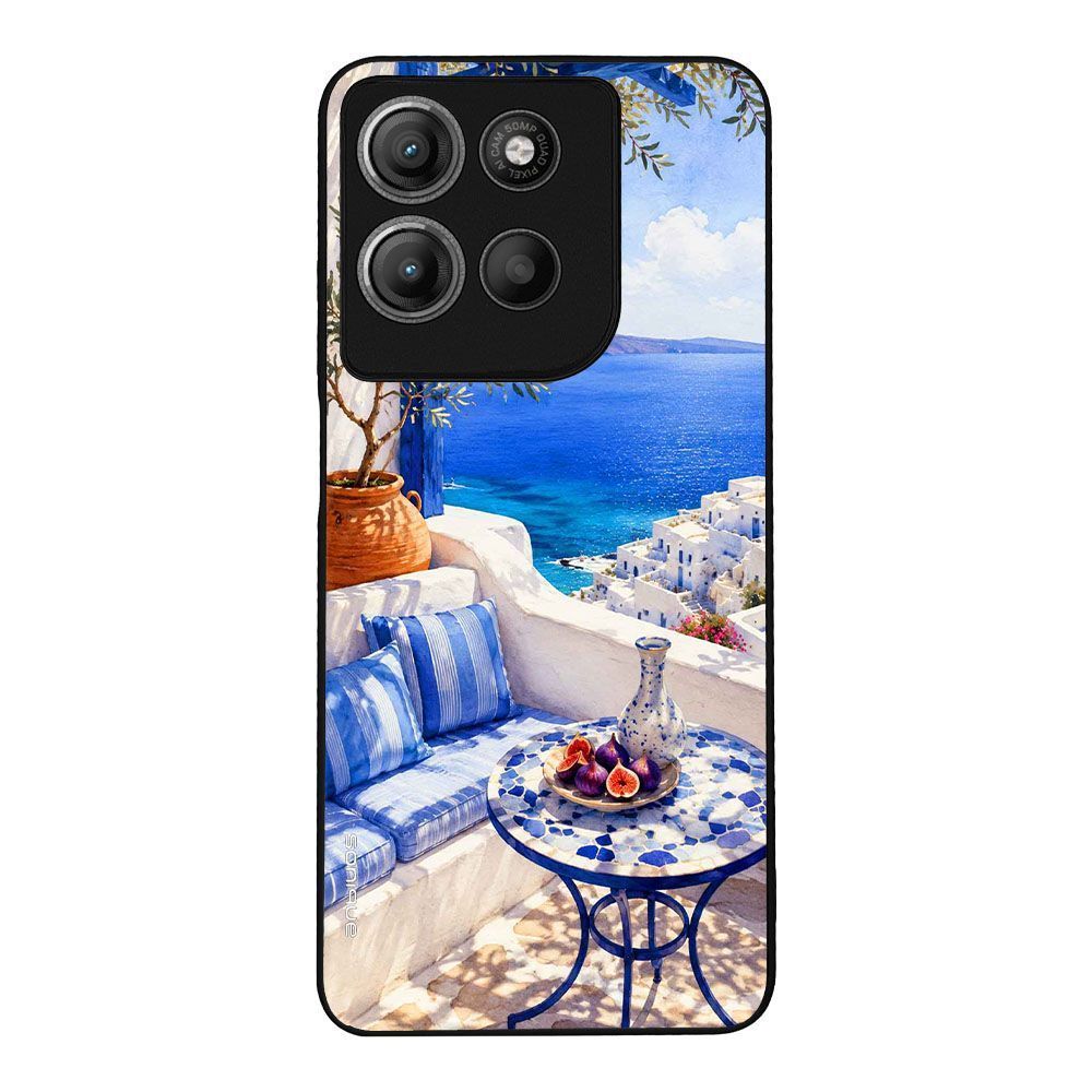 Θήκη Sonique Greek Island Muse Series για Motorola Moto G15 4G / Moto G15 Power / Moto G17 5G / Moto G17 Power 5G Θέα του Αιγαίου