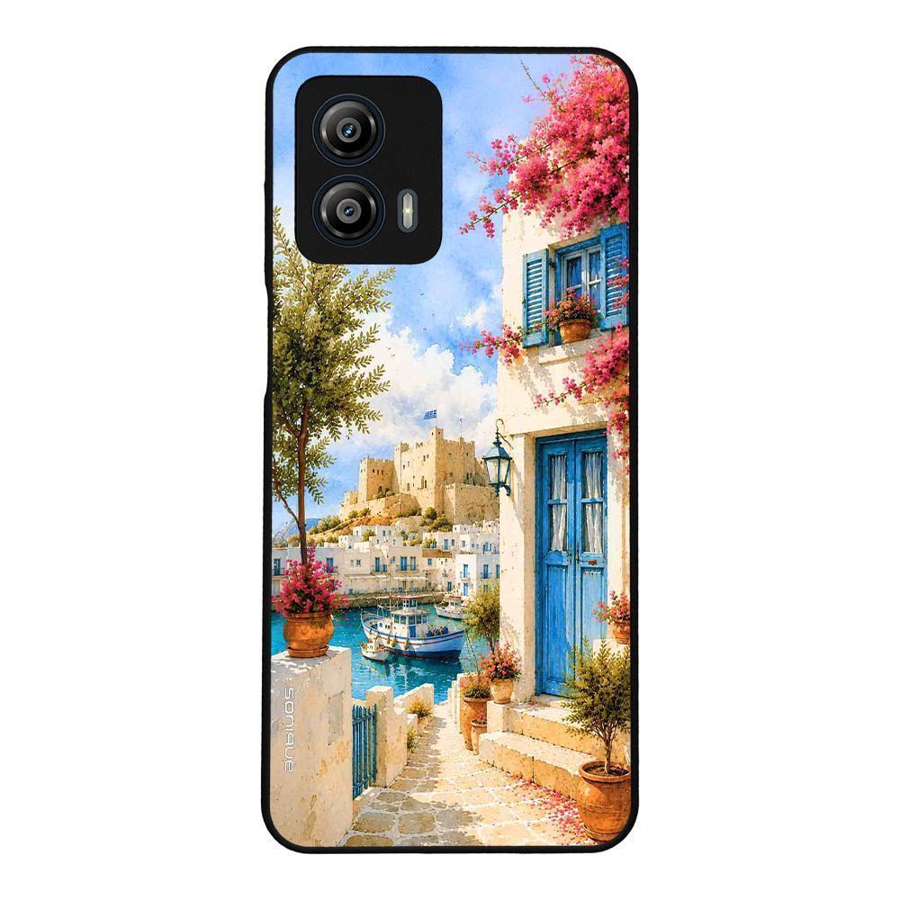 Θήκη Sonique Greek Island Muse Series για Motorola Moto G53 5G Ροδίτικο Λιμάνι