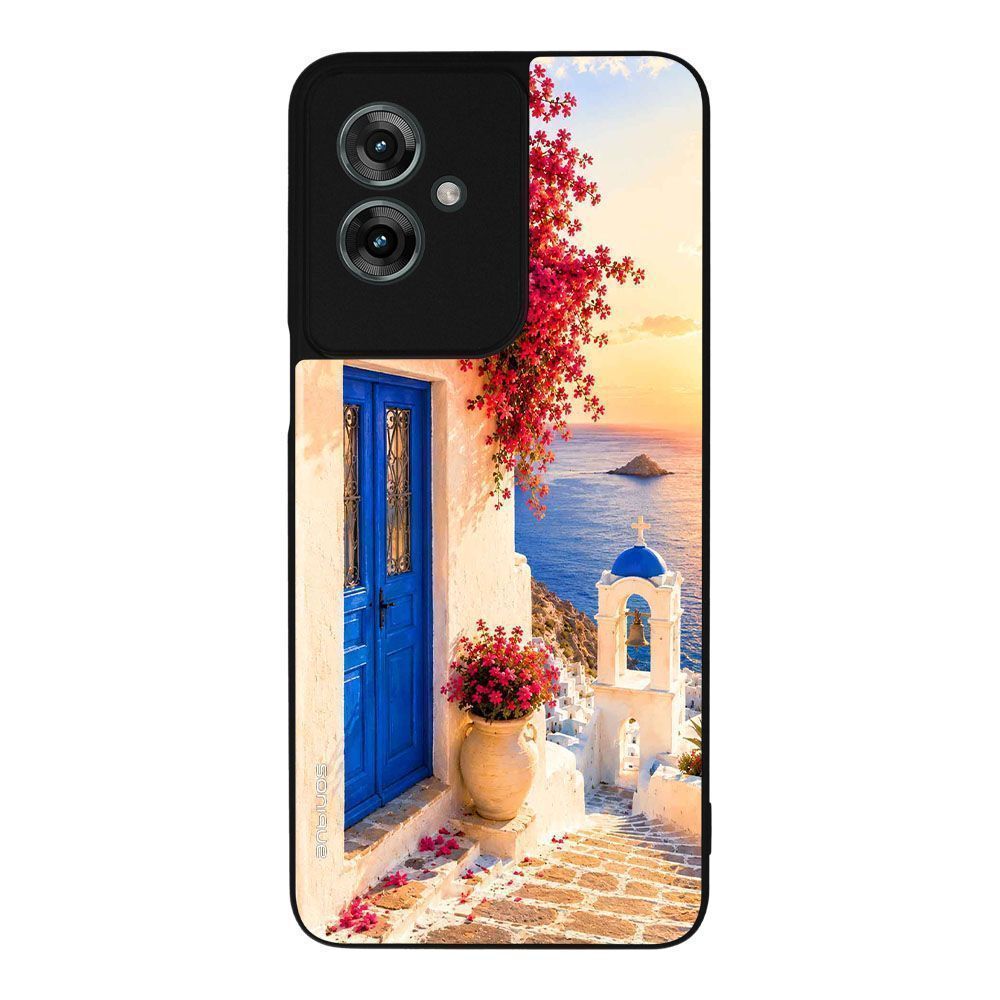 Θήκη Sonique Greek Island Muse Series για Motorola Moto G55 5G Ηλιοβασίλεμα Σαντορίνης