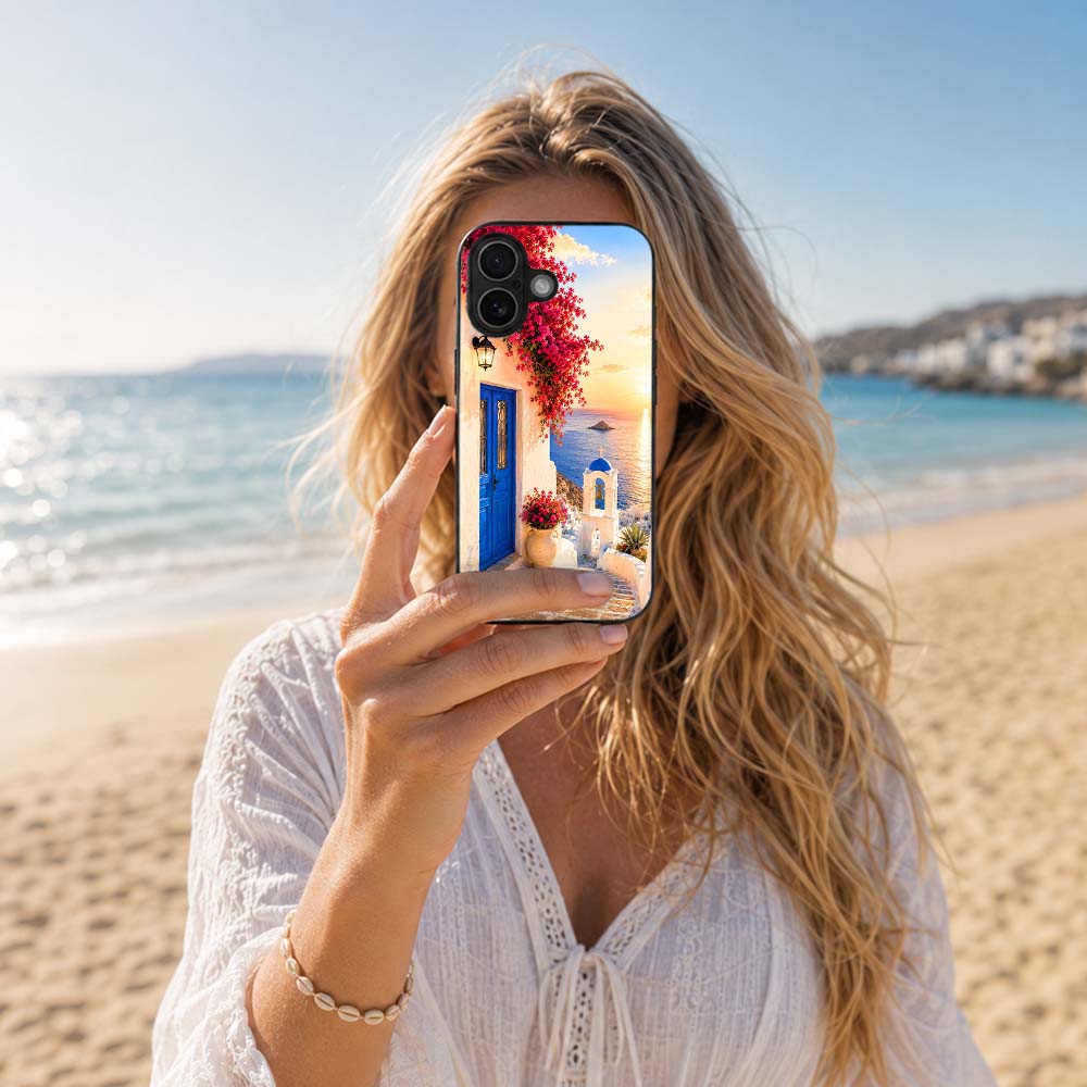 Θήκη Sonique Greek Island Muse Series για Motorola Moto G56 5G Ηλιοβασίλεμα Σαντορίνης