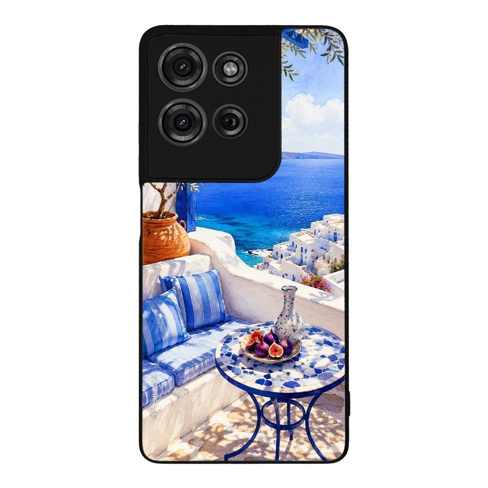Θήκη Sonique Greek Island Muse Series για Motorola Moto G75 5G Θέα του Αιγαίου