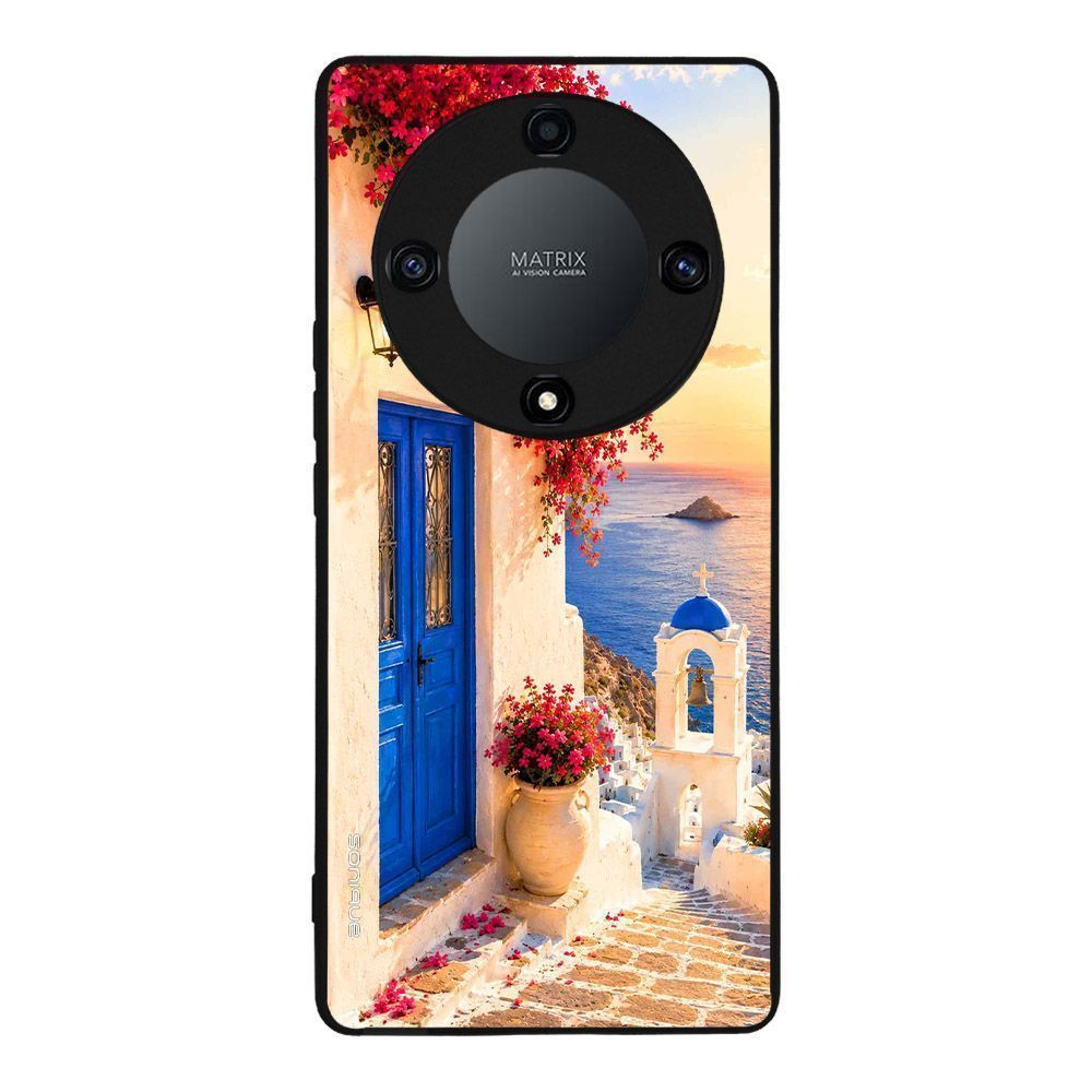 Θήκη Sonique Greek Island Muse Series για Honor Magic5 Lite 5G Ηλιοβασίλεμα Σαντορίνης