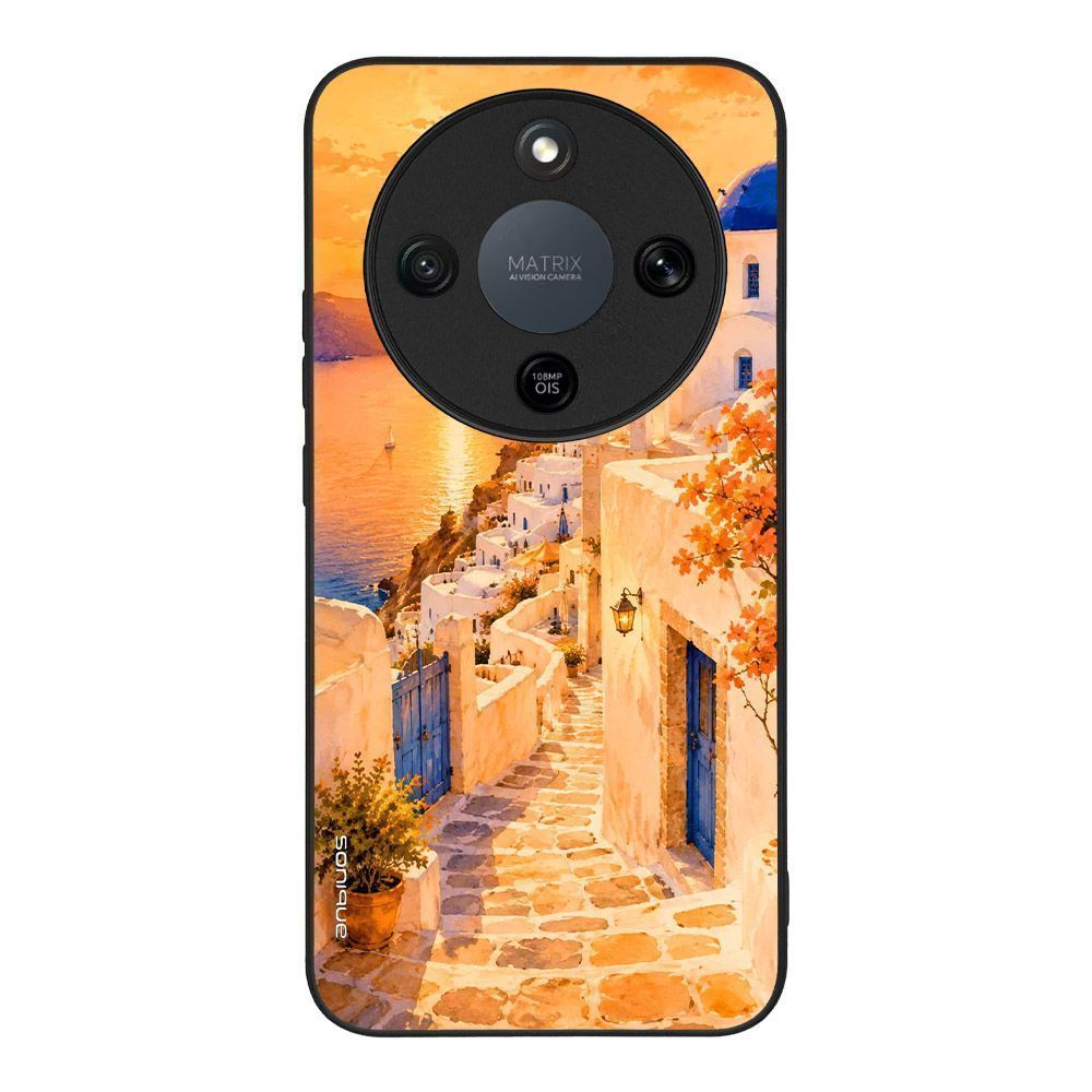 Θήκη Sonique Greek Island Muse Series για Honor Magic8 Lite 5G Ηλιοβασίλεμα στην Οία