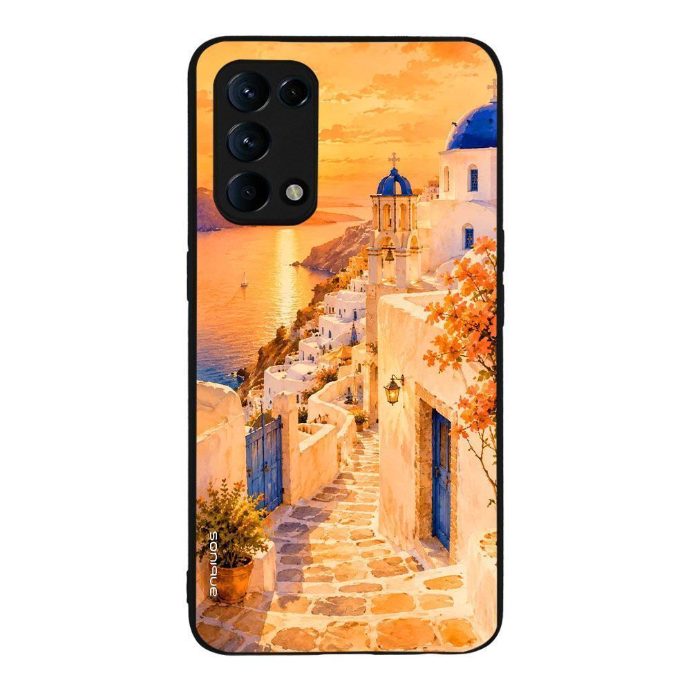 Θήκη SoniqueGreek Island Muse Series για Oppo Find X3 Lite 5G Ηλιοβασίλεμα στην Οία