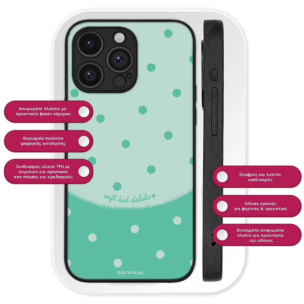 Θήκη Sonique Delulu Polka Era Series για Motorola Moto G55 5G Soft Delulu
