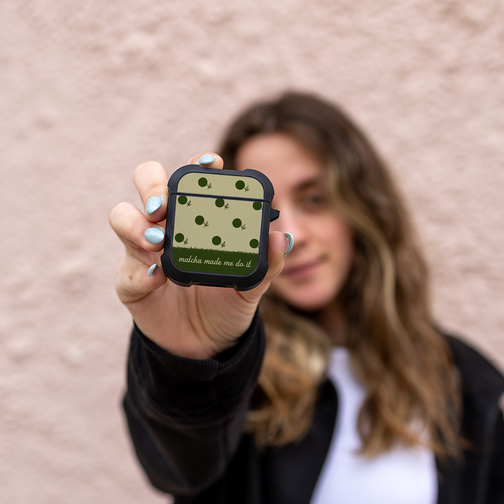 Θήκη Σιλικόνης Sonique Delulu Polka Era Series για AirPods 1/2 Delulu Matcha