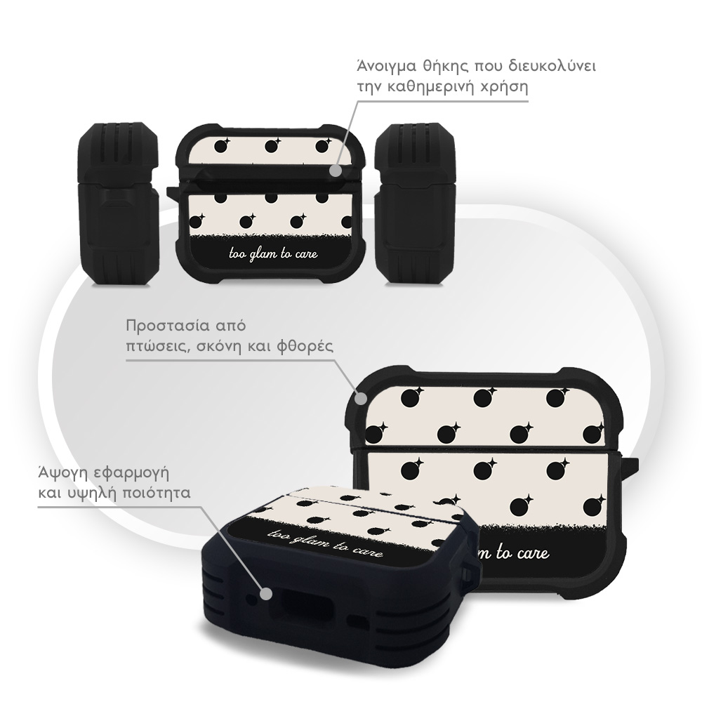 Θήκη Σιλικόνης Sonique Delulu Polka Era Series για AirPods Pro / Pro 2 Too Glam