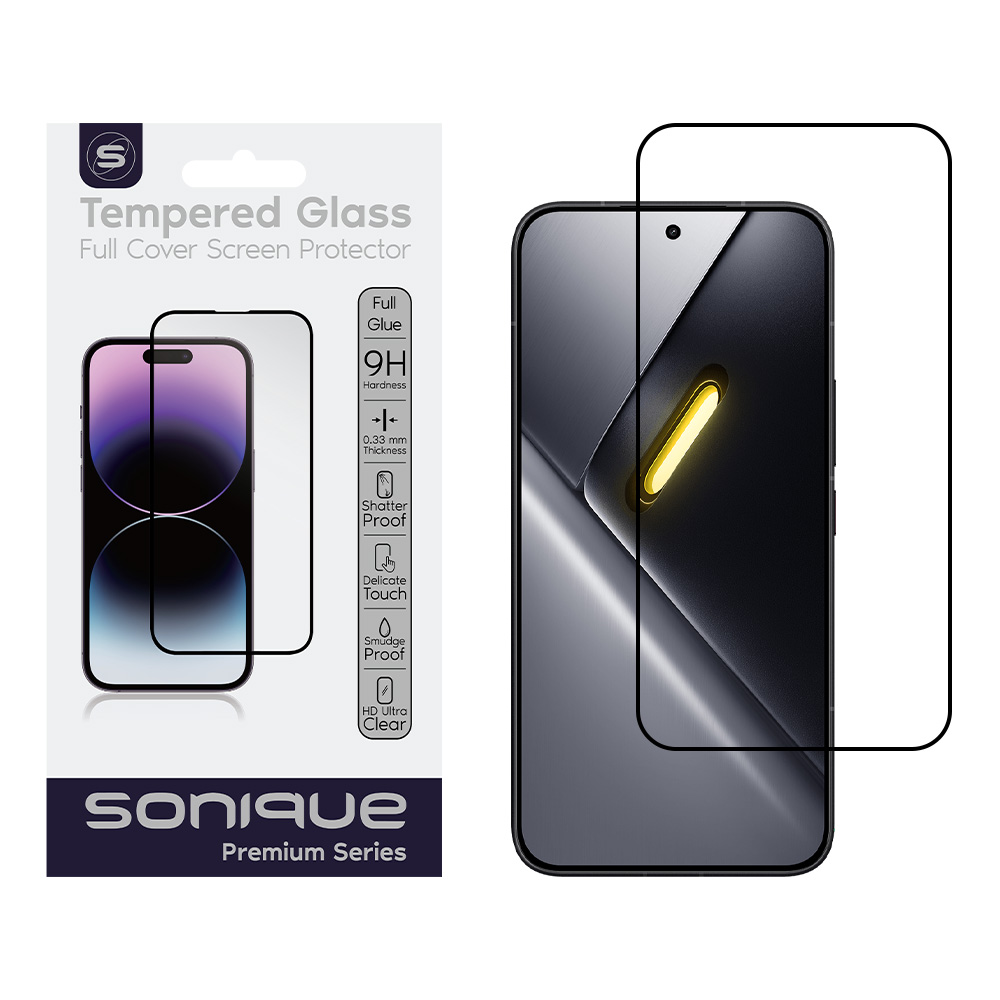 Hardy Glass Sonique Premium Series HD Full Cover 9H Xiaomi Poco X8 Pro Max 5G Μαύρο