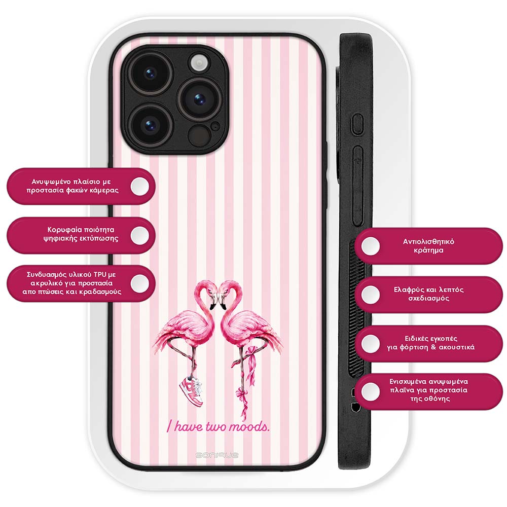 Θήκη Sonique Stripe Stories Series για VIVO Y01 4G Φλαμίνγκο