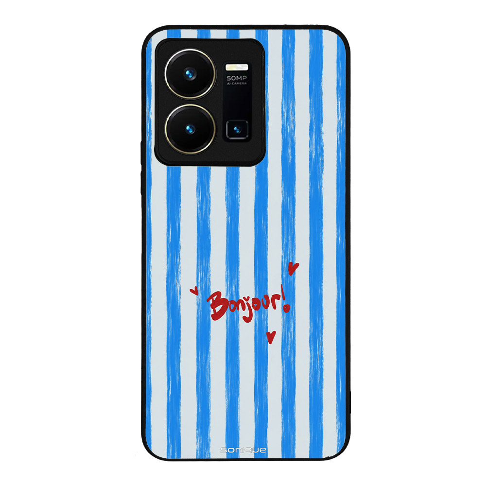 Θήκη Sonique Stripe Stories Series για VIVO Y35 4G / VIVO Y22 / VIVO Y22S Bonjour Blue