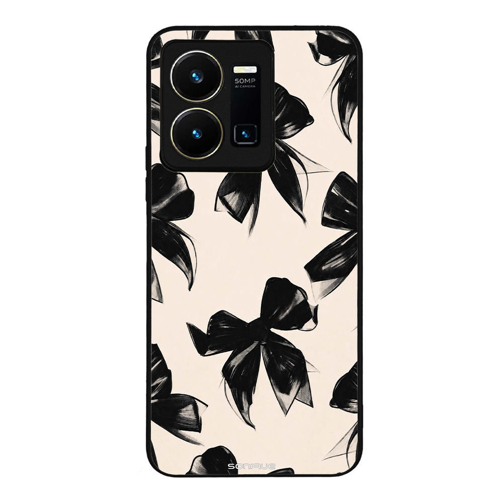 Θήκη Sonique DIVA Series για VIVO Y35 4G / VIVO Y22 / VIVO Y22S Μαύρα Φιογκάκια