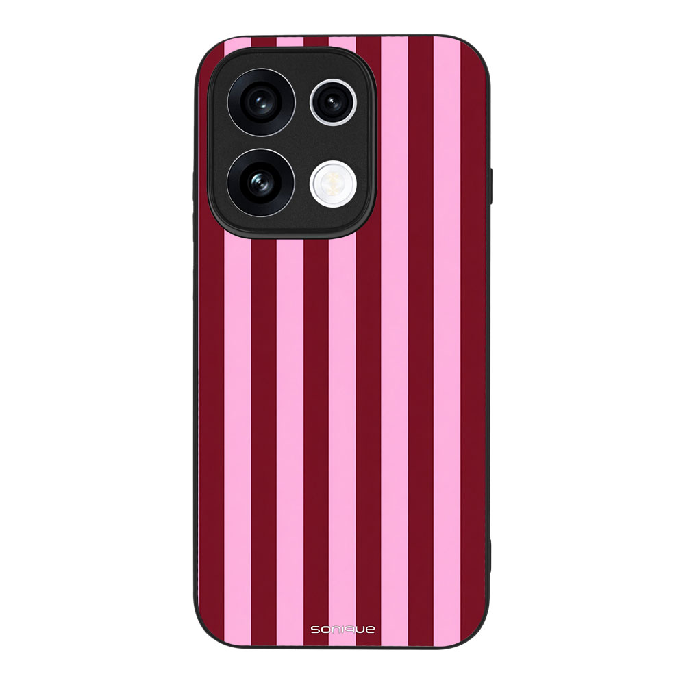 Θήκη Sonique Stripe Stories Series για Oppo Reno16 Pro 5G Ρίγες Ροζ – Κόκκινο