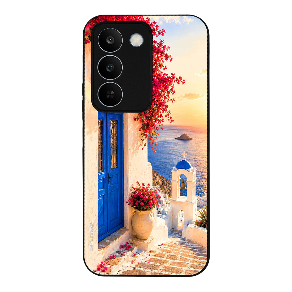 Θήκη Sonique Greek Island Muse Series για Realme C100 5G Ηλιοβασίλεμα Σαντορίνης