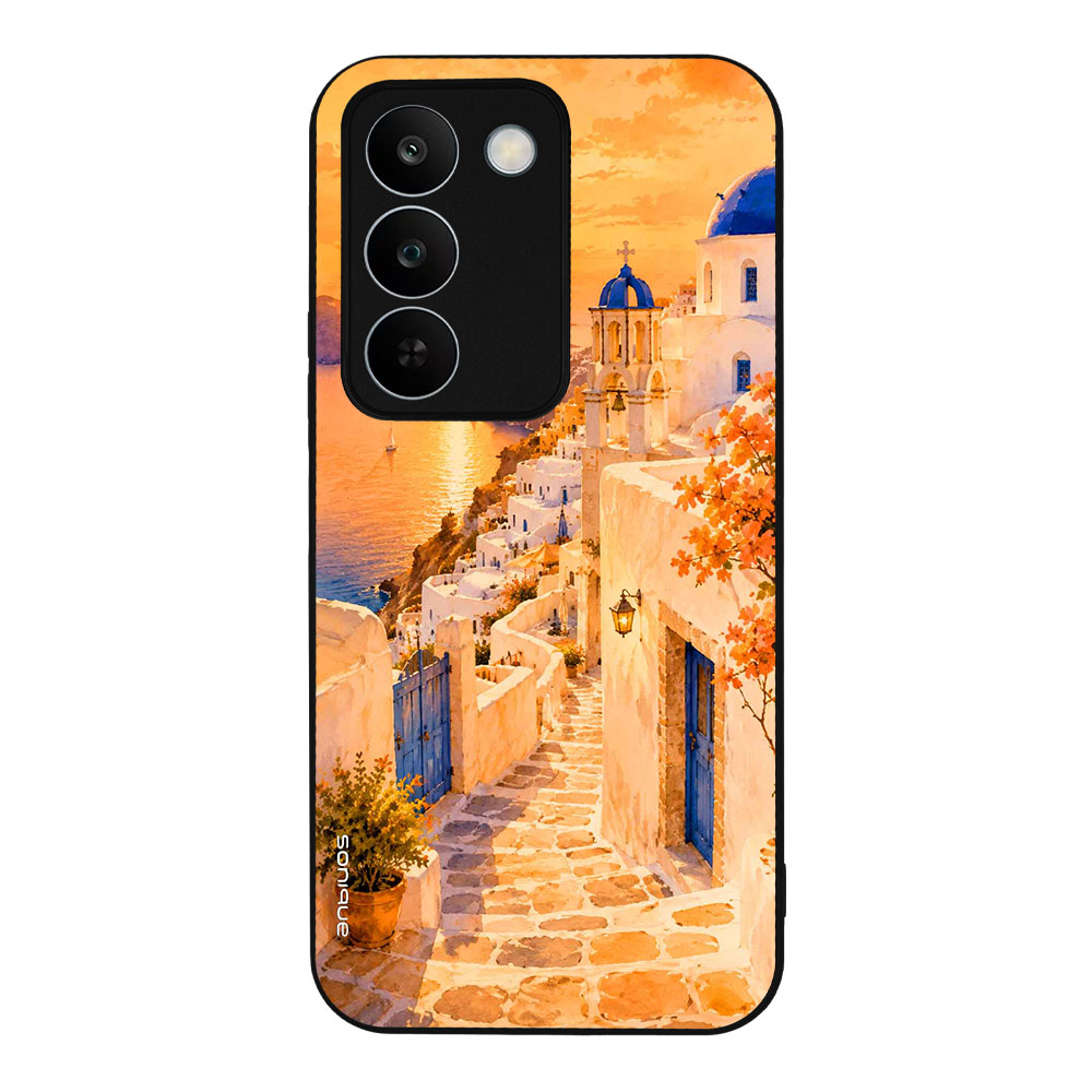 Θήκη Sonique Greek Island Muse Series για Realme C100 5G Ηλιοβασίλεμα στην Οία