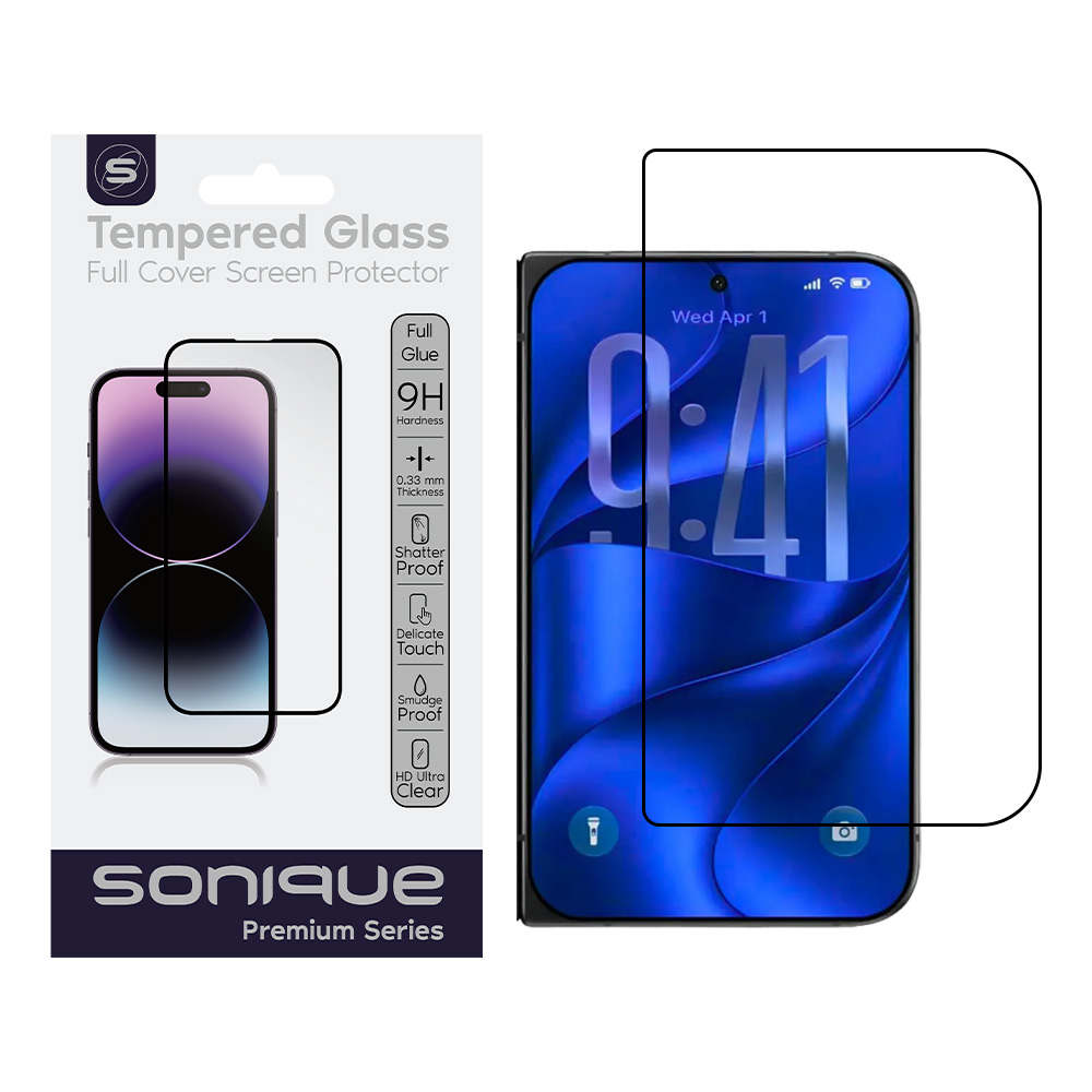 Hardy Glass Sonique Premium Series HD Full Cover 9H Apple iPhone 18 Duo Μαύρο