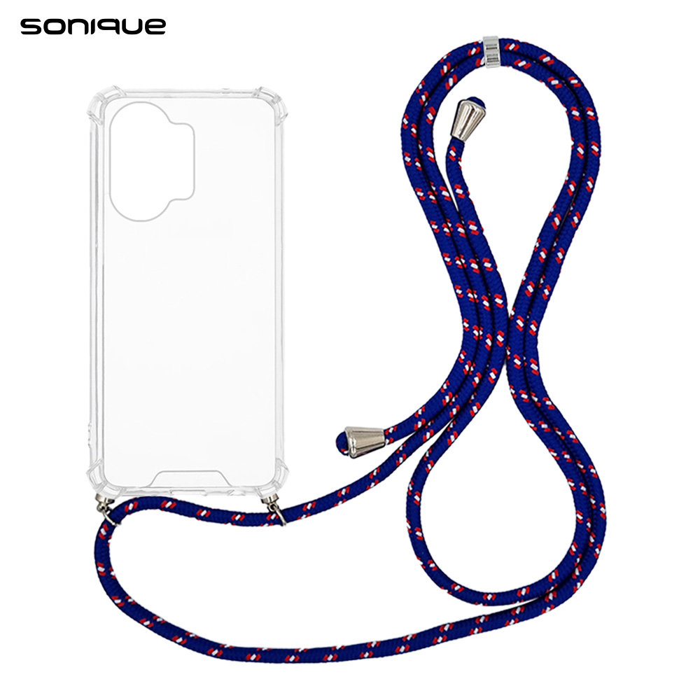 Θήκη Σιλικόνης με Κορδόνι Sonique Armor Clear Xiaomi Poco X8 Pro Max 5G Rainbow Μπλε