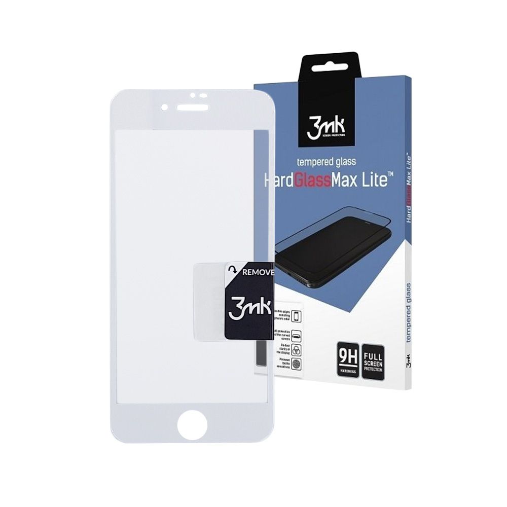3MK HardGlass Max Lite Full Screen Apple iPhone 7 / iPhone 8 Λευκό