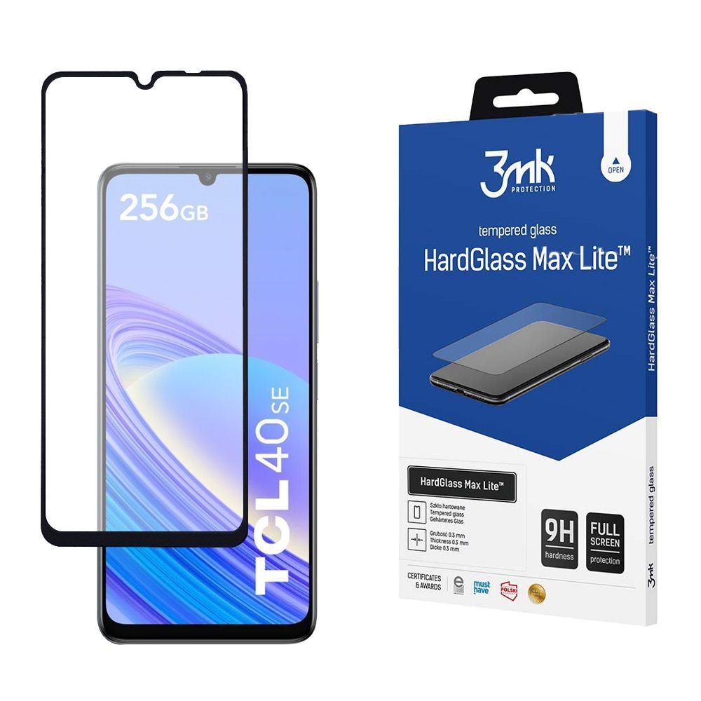 3MK HardGlass Max Lite Full Screen TCL 40 SE Μαύρο
