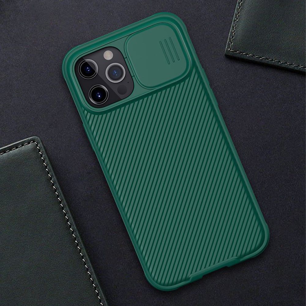 Θήκη Πλαστική Nillkin Camshield Pro Apple iPhone 12 / iPhone 12 Pro Πράσινο Σκούρο